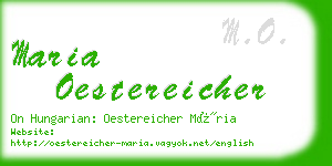 maria oestereicher business card